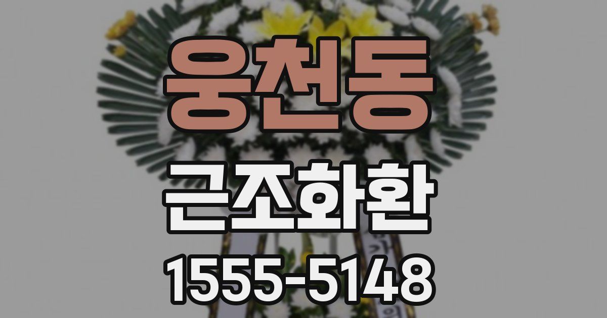 웅천동 근조화환