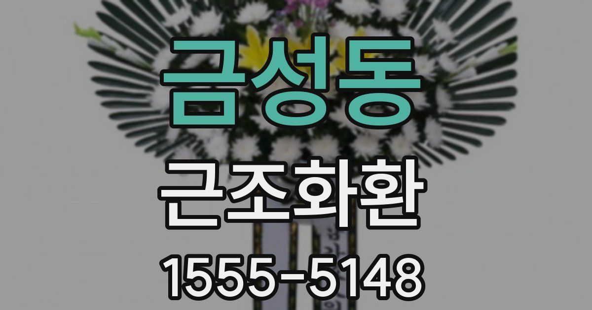 금성동 근조화환