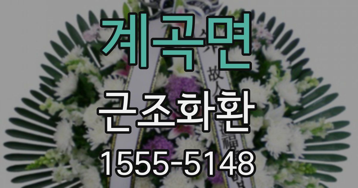 계곡면 근조화환