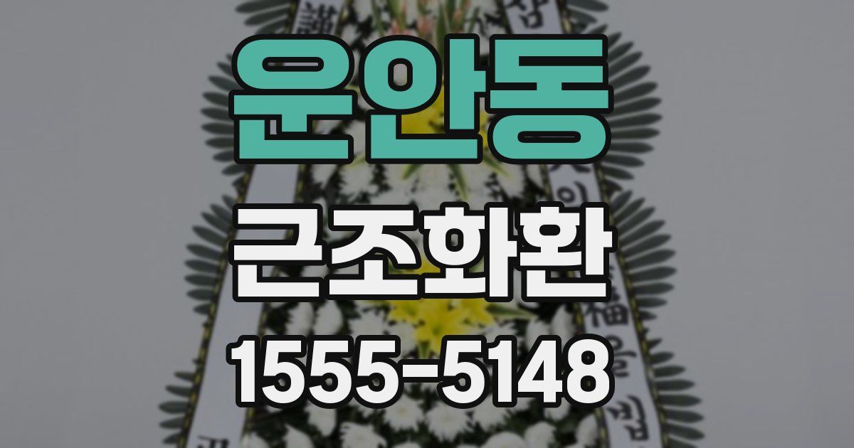 운안동 근조화환
