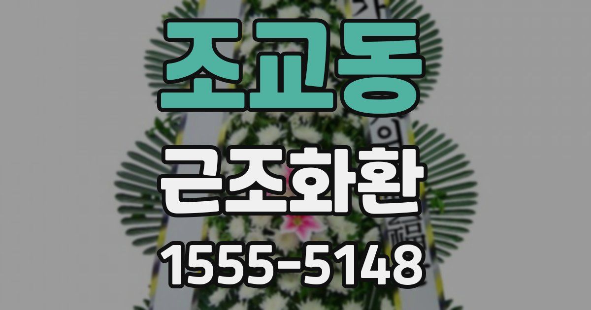 조교동 근조화환