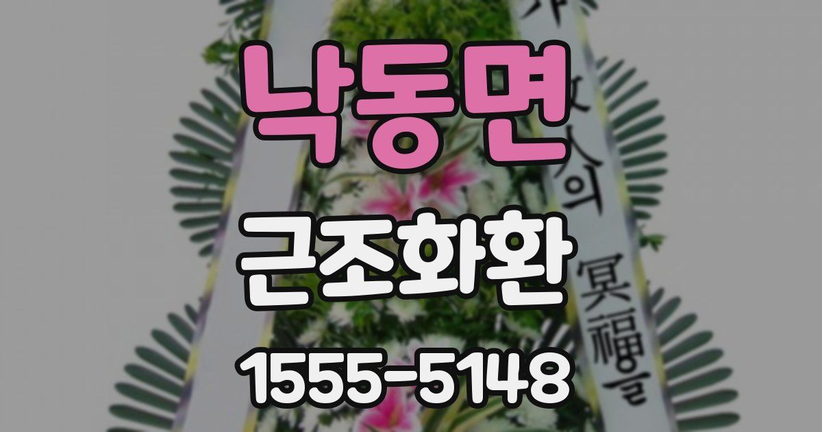 낙동면 근조화환