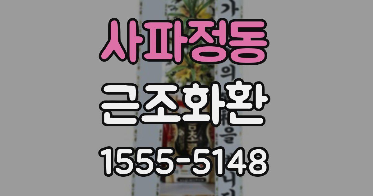 사파정동 근조화환