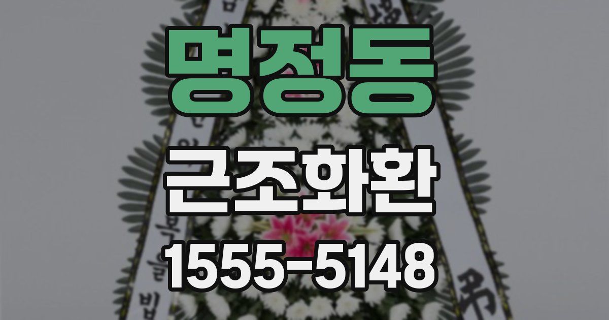 명정동 근조화환