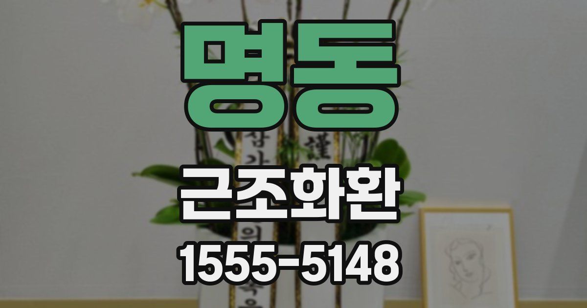 명동 근조화환