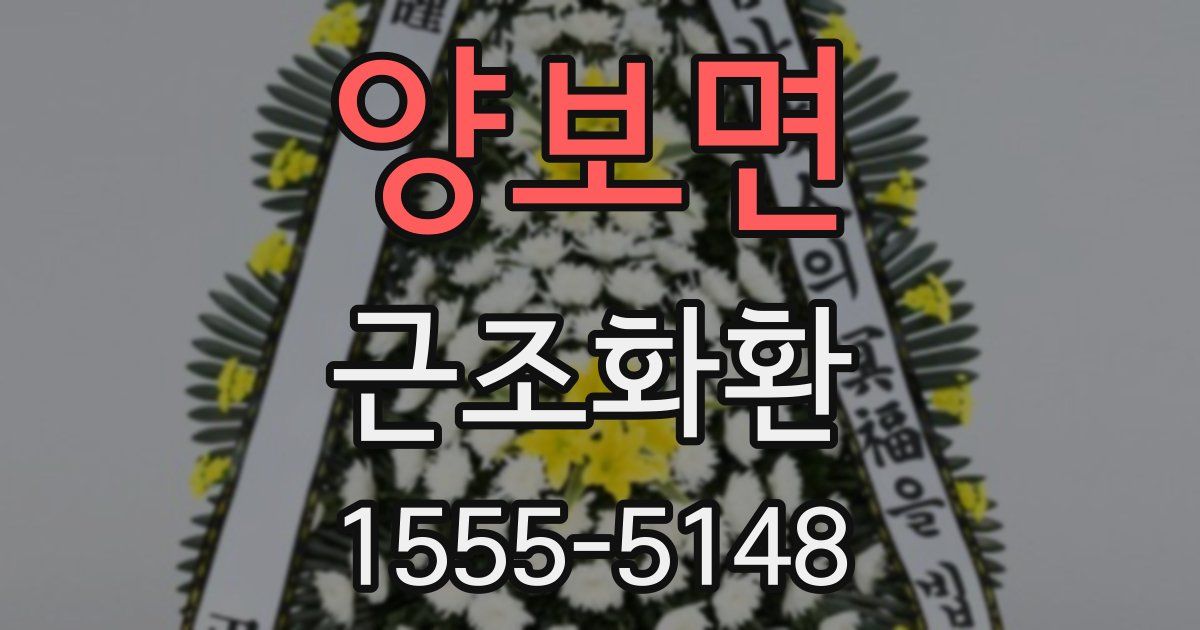 양보면 근조화환