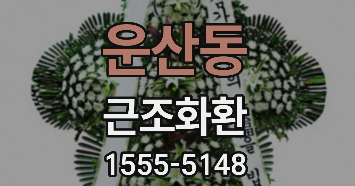 운산동 근조화환