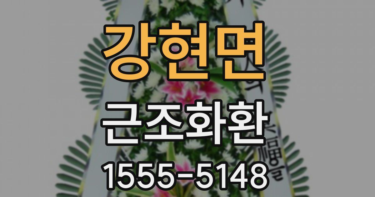 강현면 근조화환