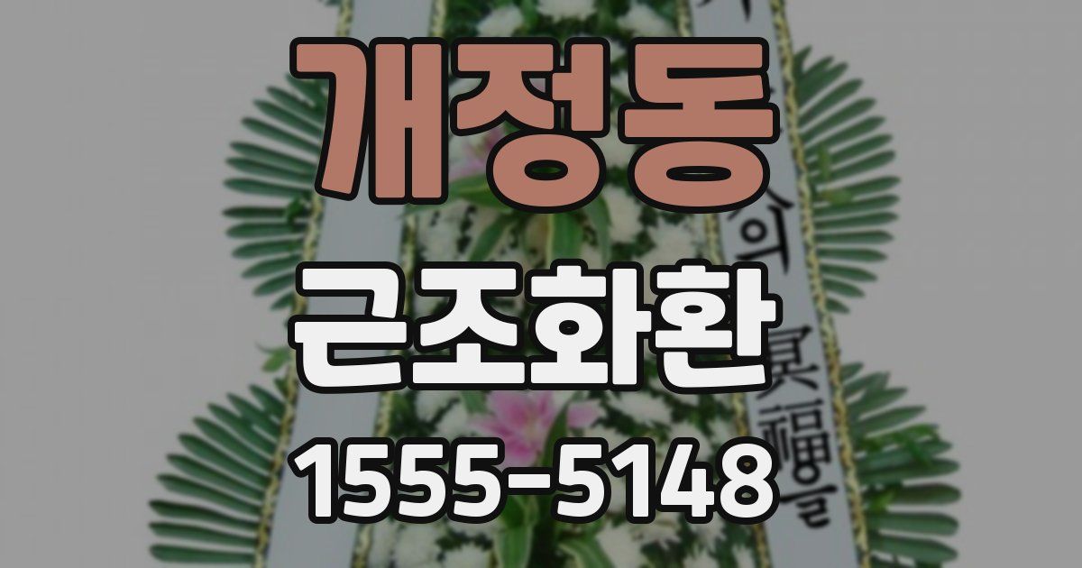 개정동 근조화환