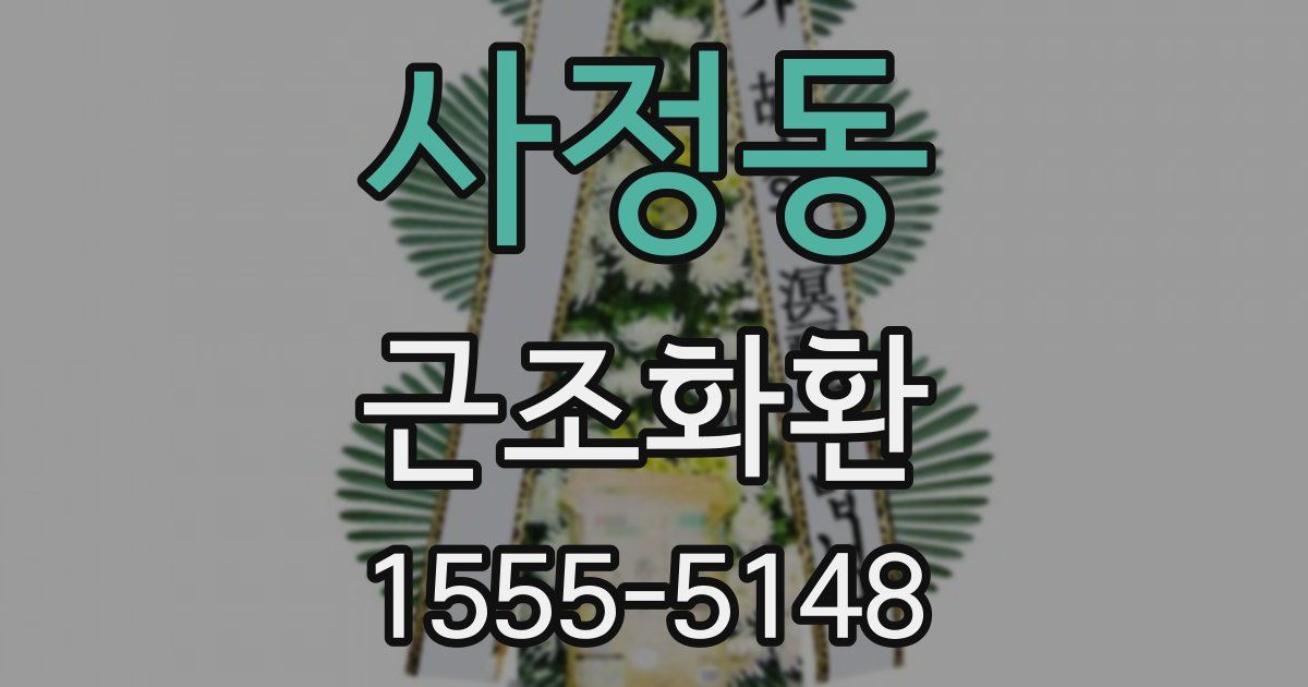 사정동 근조화환