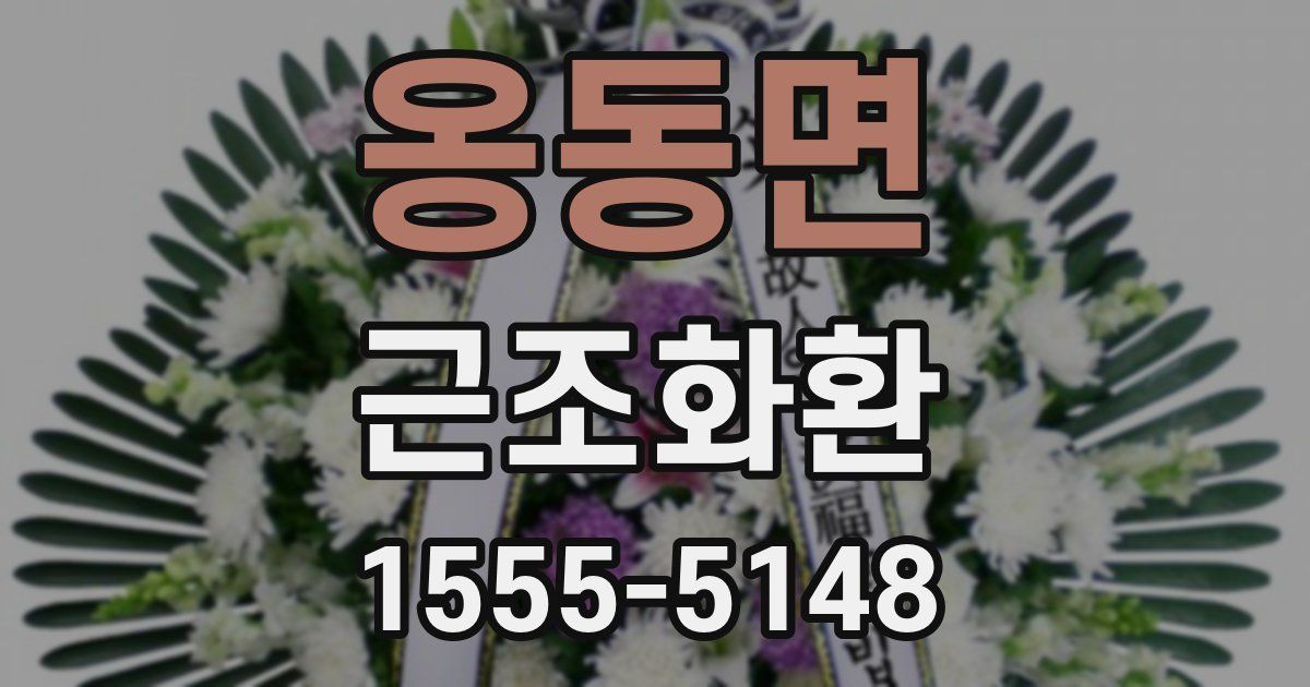 옹동면 근조화환