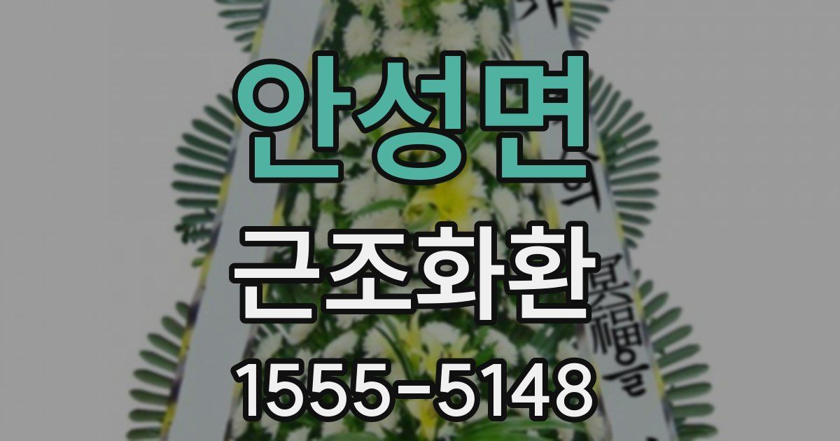 안성면 근조화환