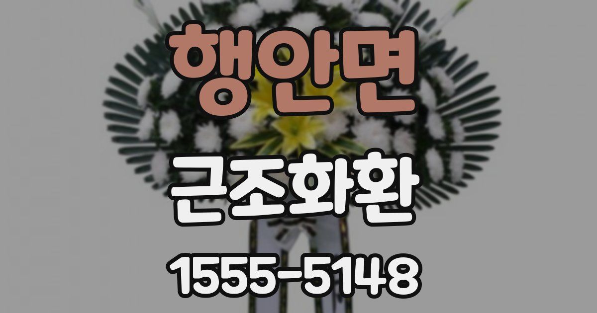 행안면 근조화환