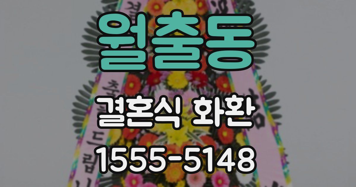 월출동 결혼식 화환