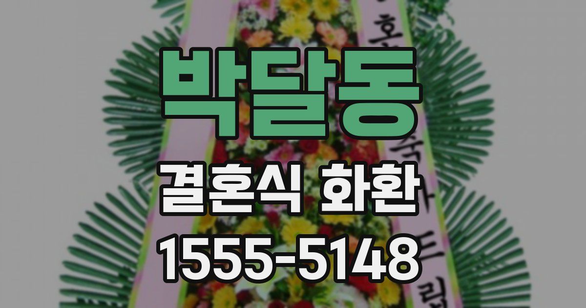 박달동 결혼식 화환