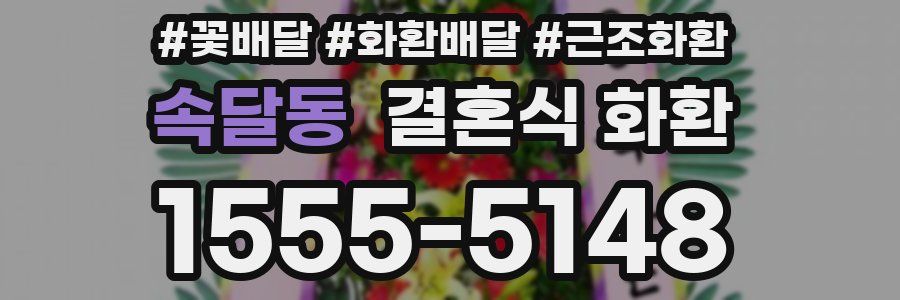 속달동 결혼식 화환