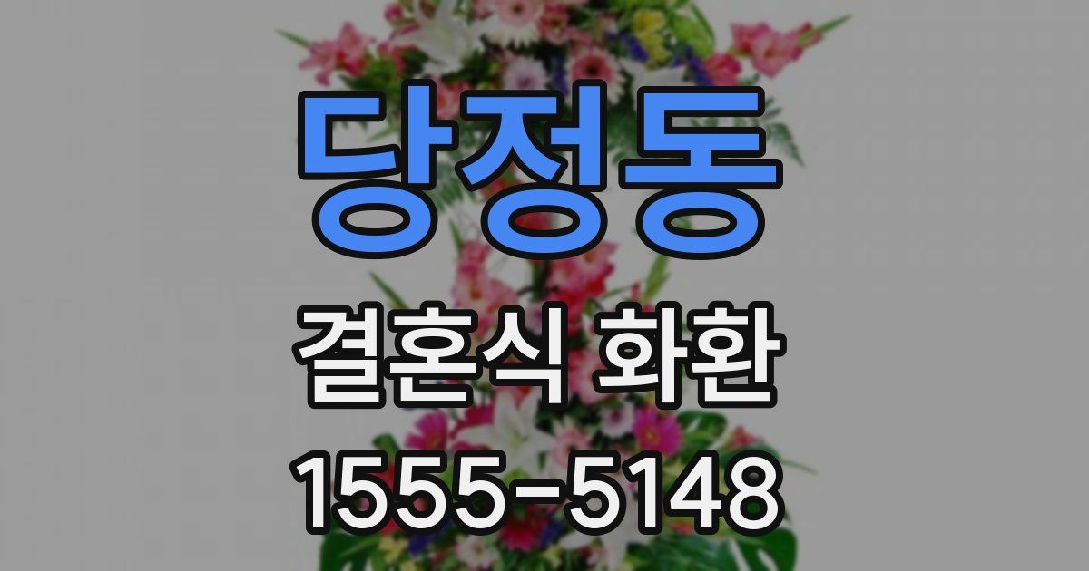당정동 결혼식 화환