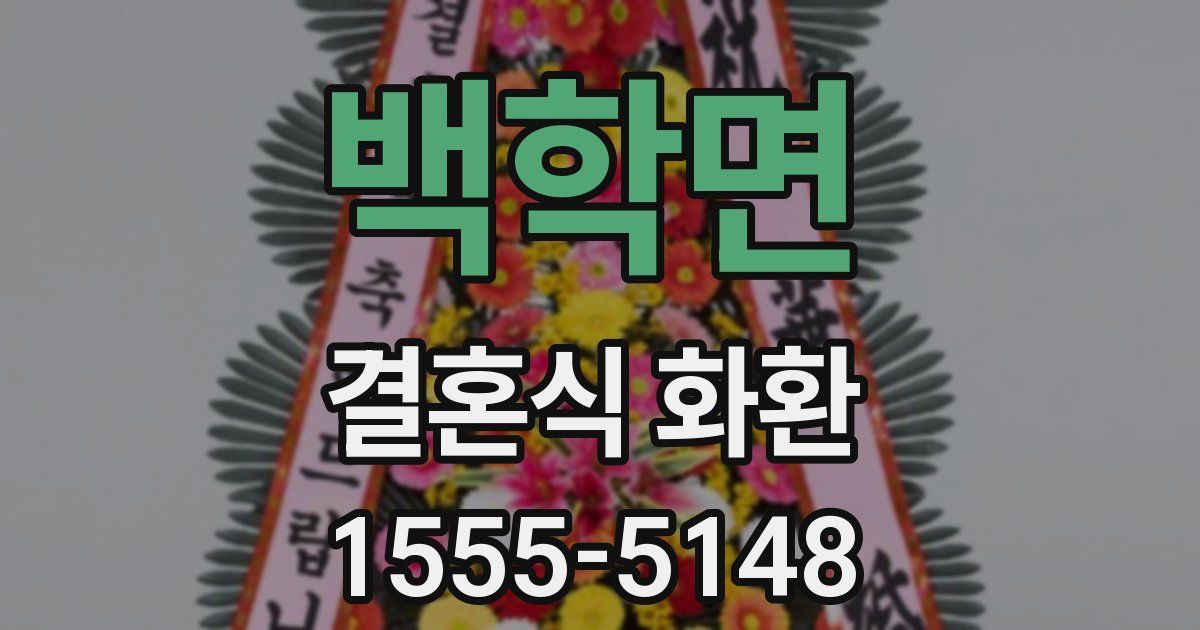 백학면 결혼식 화환