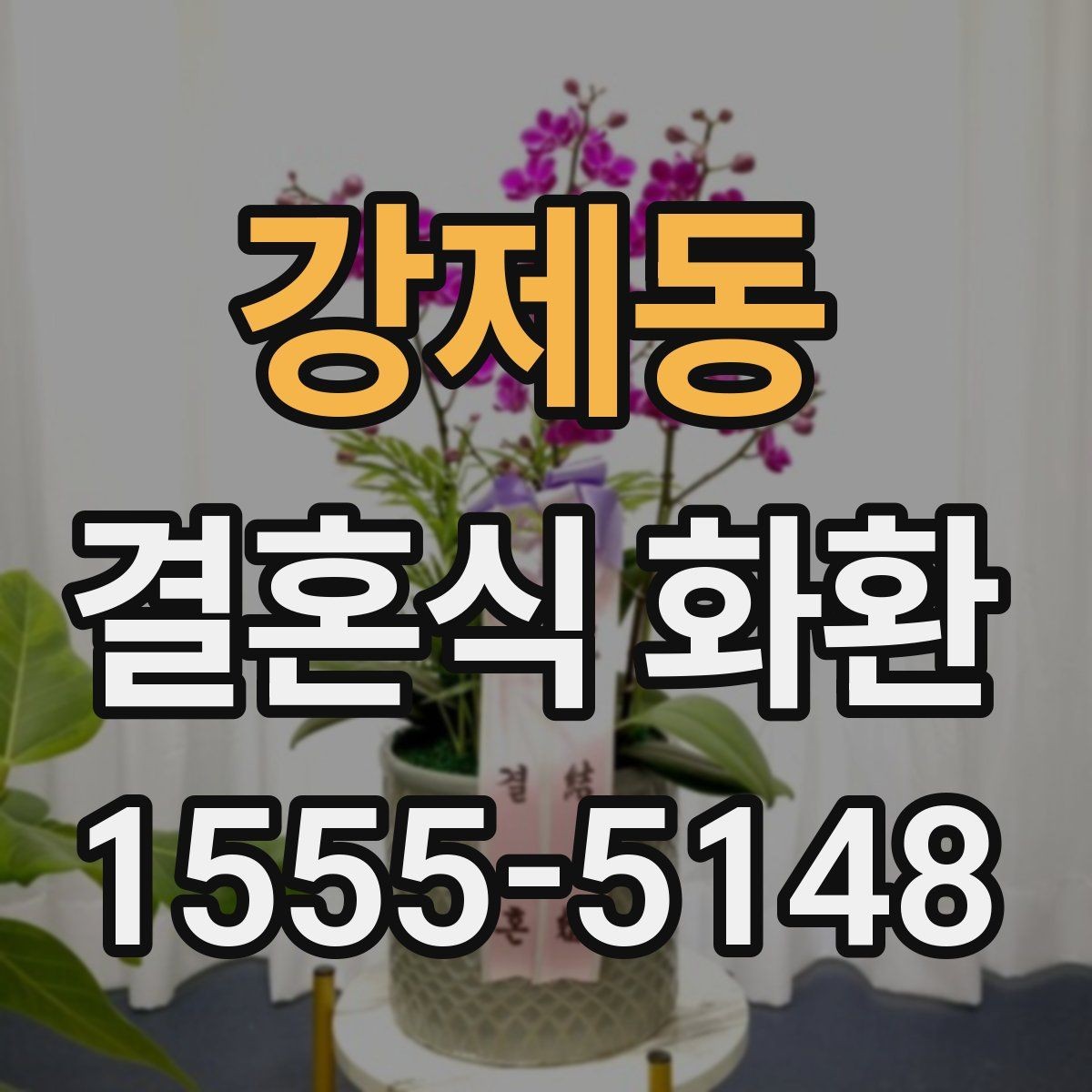 강제동 결혼식 화환 신랑 신부 축하 메시지 고르기