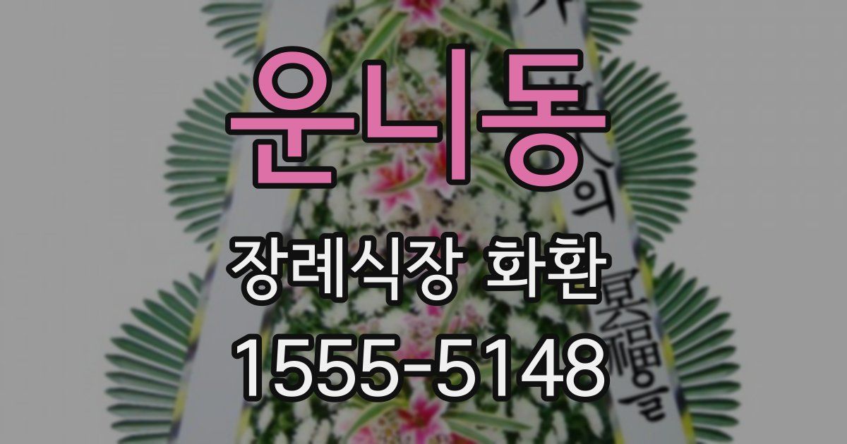 운니동 장례식장 화환