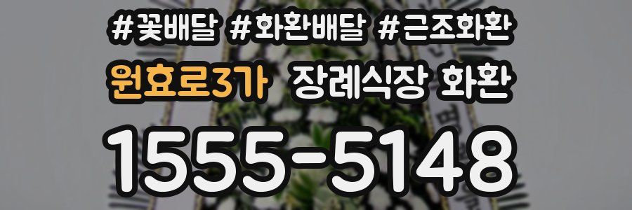 원효로3가 장례식장 화환