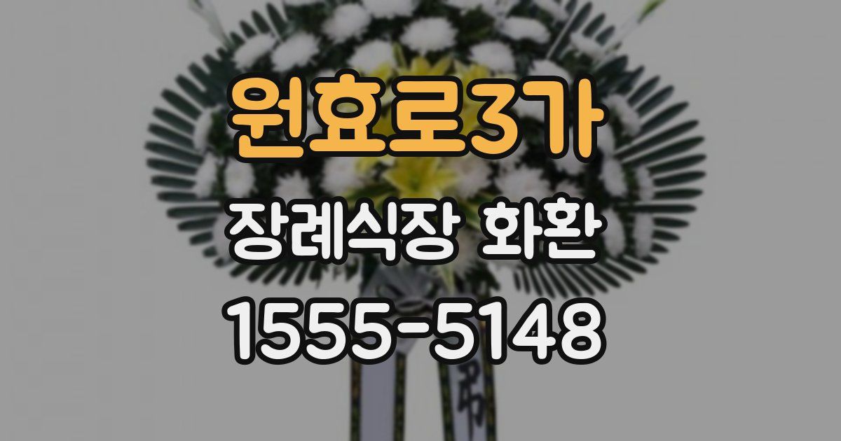 원효로3가 장례식장 화환