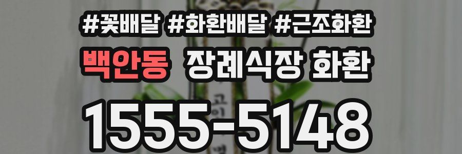 백안동 장례식장 화환