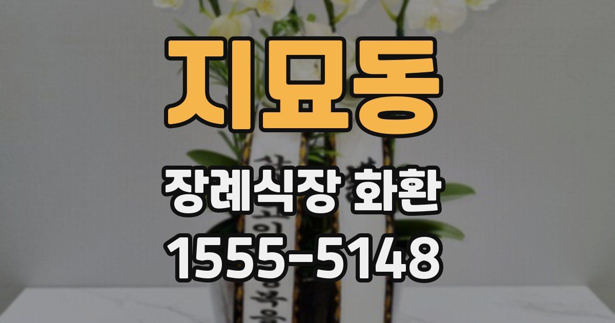 지묘동 장례식장 화환