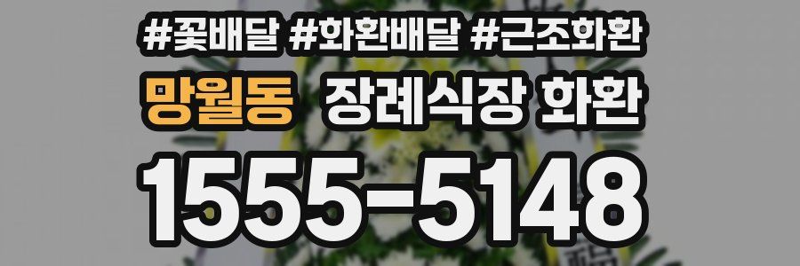 망월동 장례식장 화환