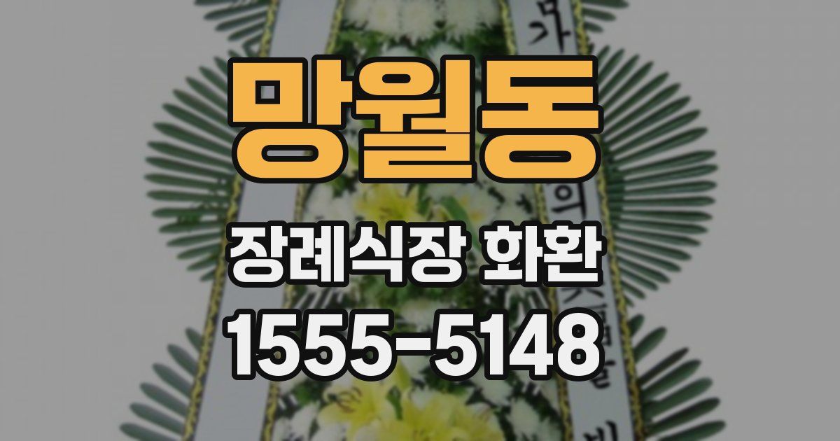 망월동 장례식장 화환
