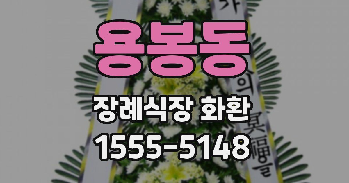 용봉동 장례식장 화환
