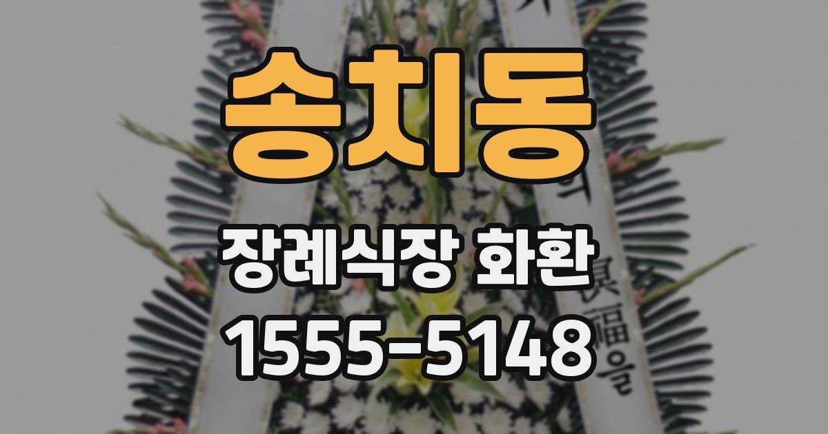 송치동 장례식장 화환