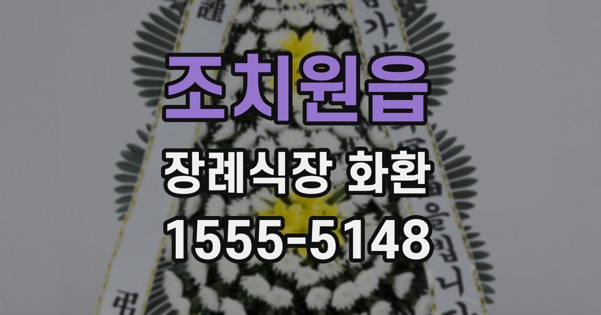 조치원읍 장례식장 화환
