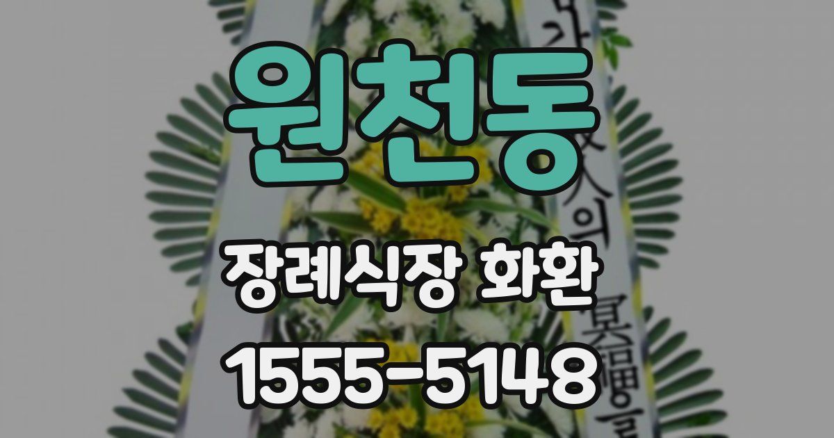 원천동 장례식장 화환