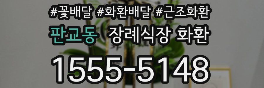 판교동 장례식장 화환