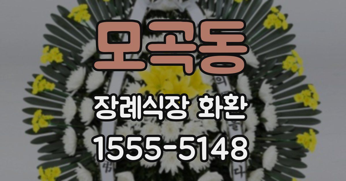 모곡동 장례식장 화환