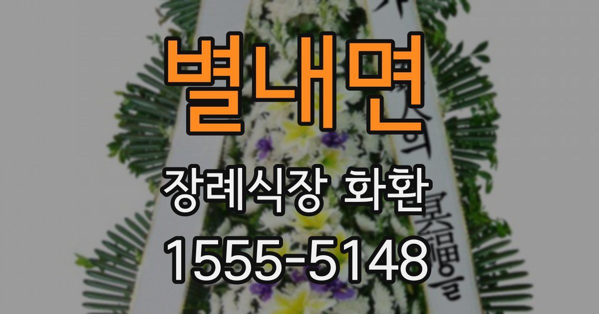 별내면 장례식장 화환