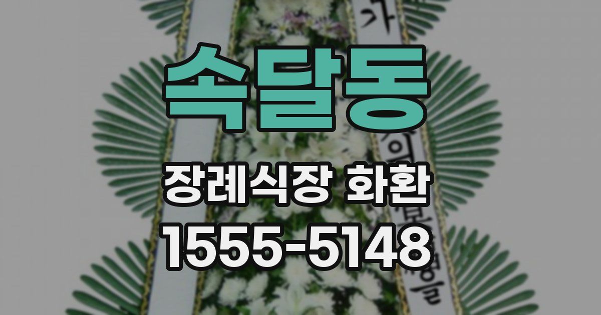 속달동 장례식장 화환