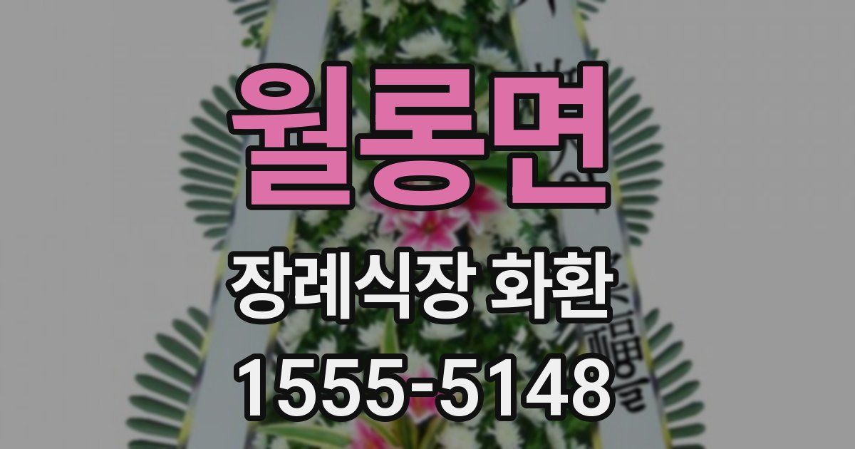 월롱면 장례식장 화환