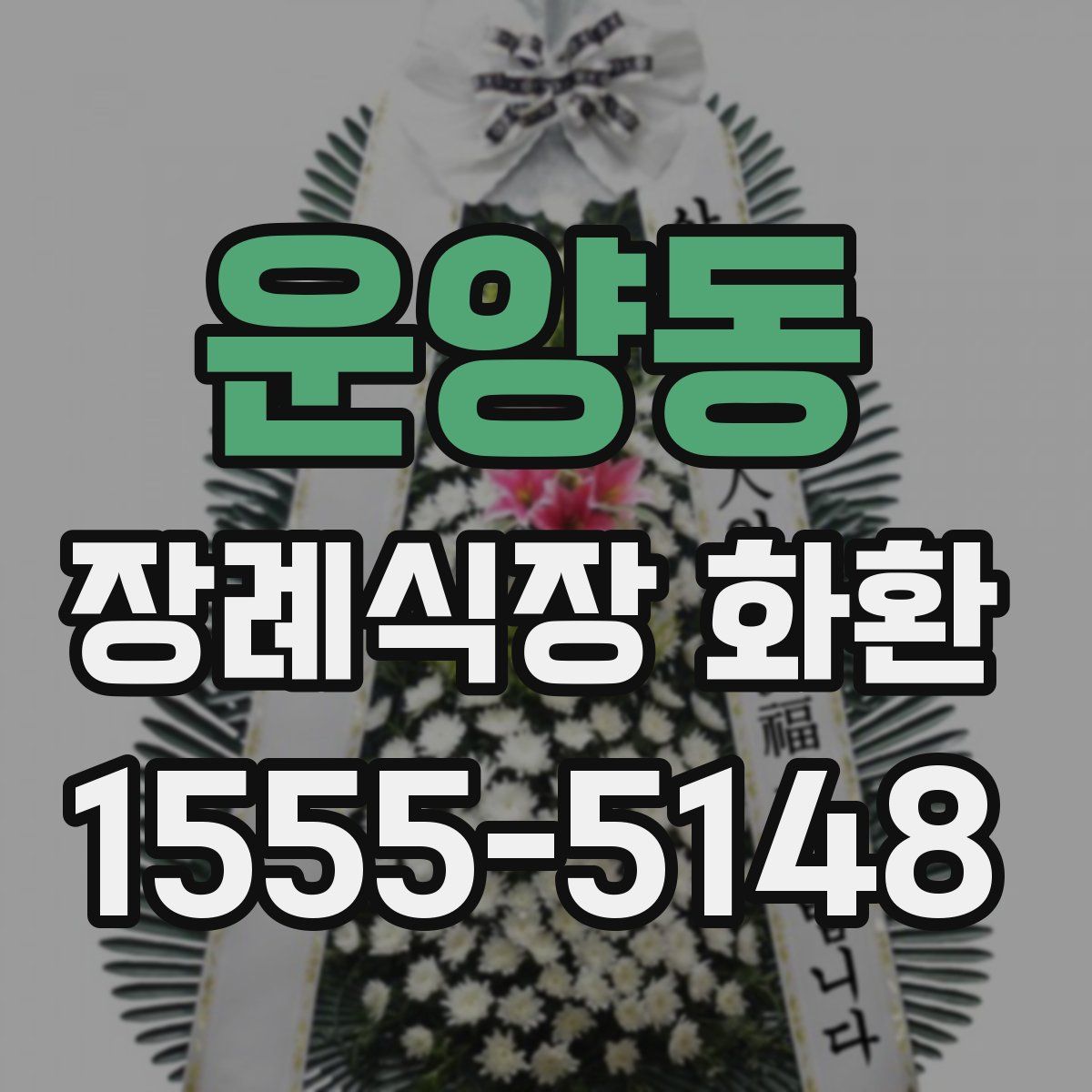 운양동 장례식장 화환
