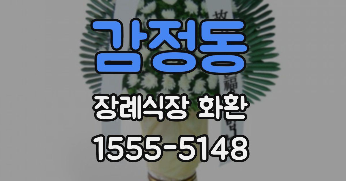 감정동 장례식장 화환