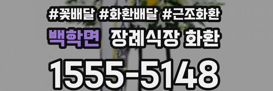 백학면 장례식장 화환