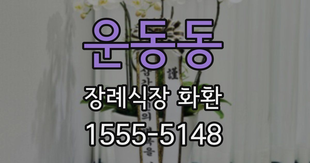 운동동 장례식장 화환