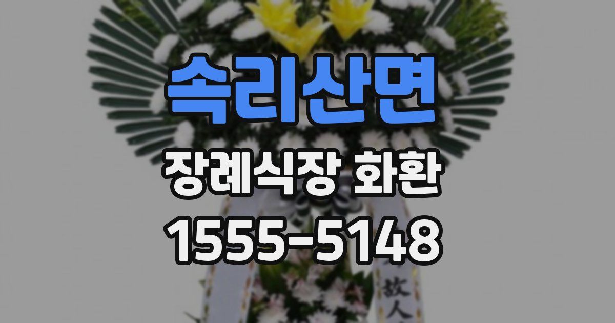 속리산면 장례식장 화환