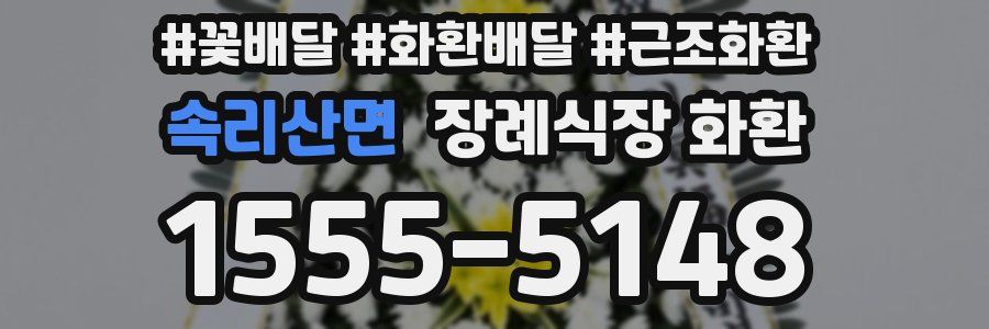 속리산면 장례식장 화환