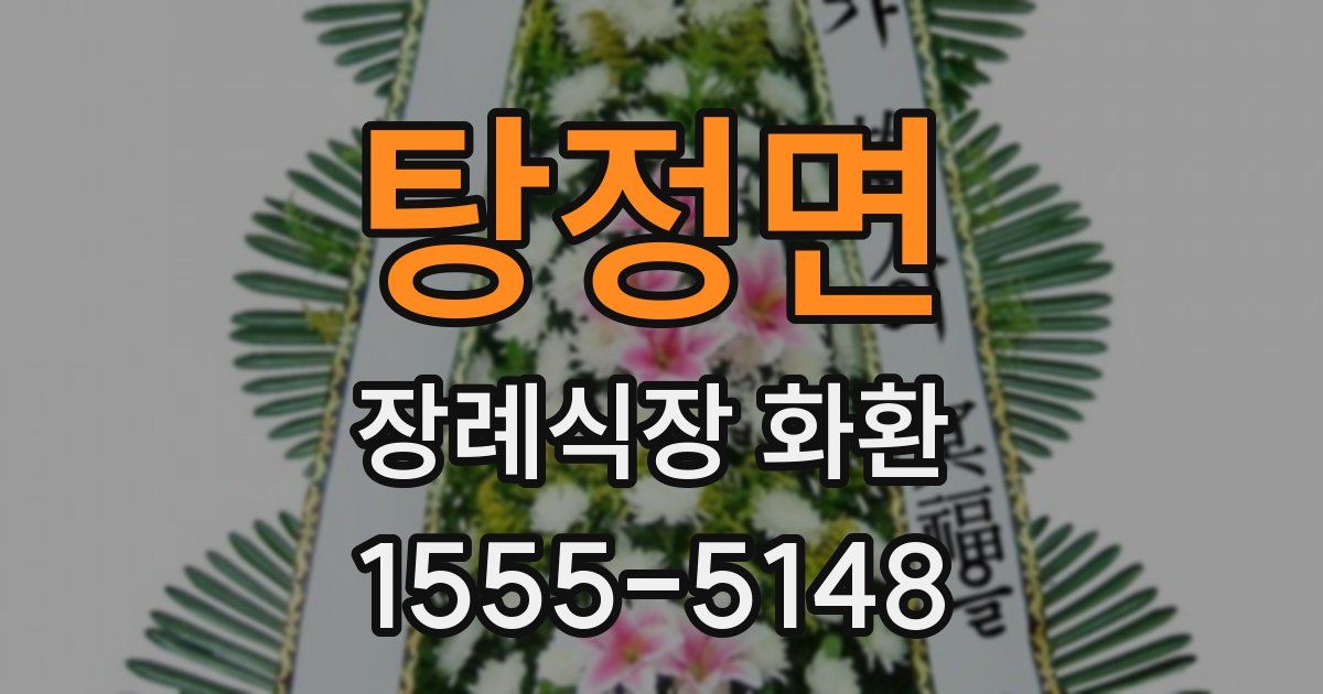 탕정면 장례식장 화환