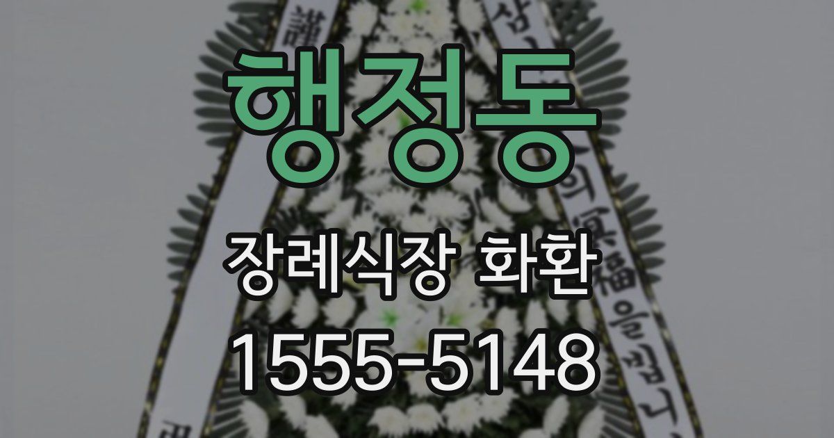행정동 장례식장 화환