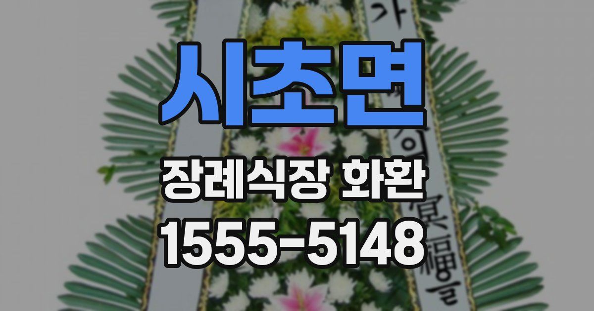 시초면 장례식장 화환