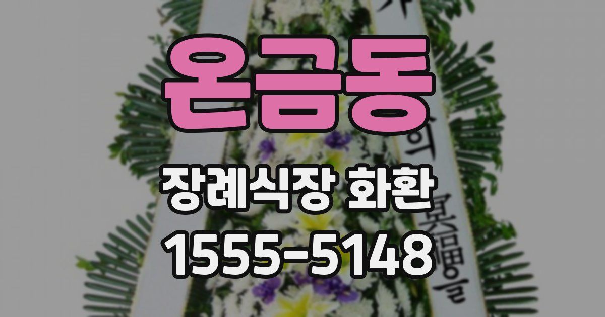 온금동 장례식장 화환