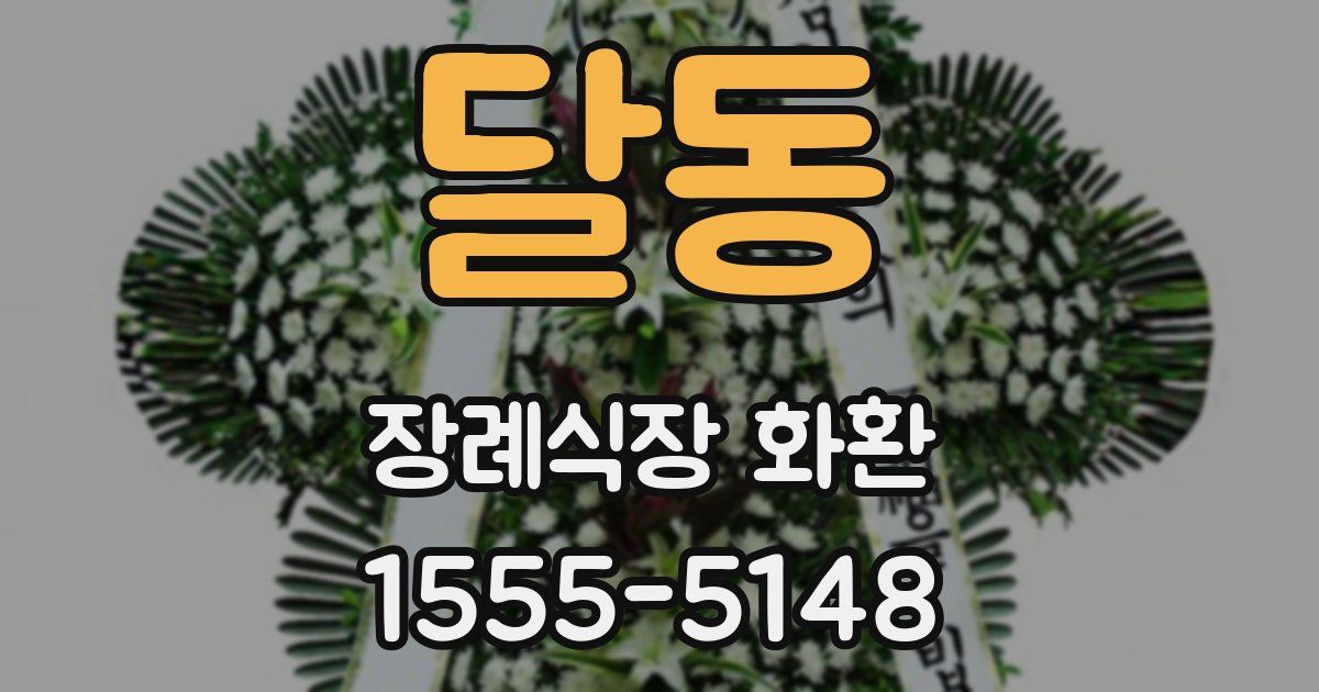 달동 장례식장 화환